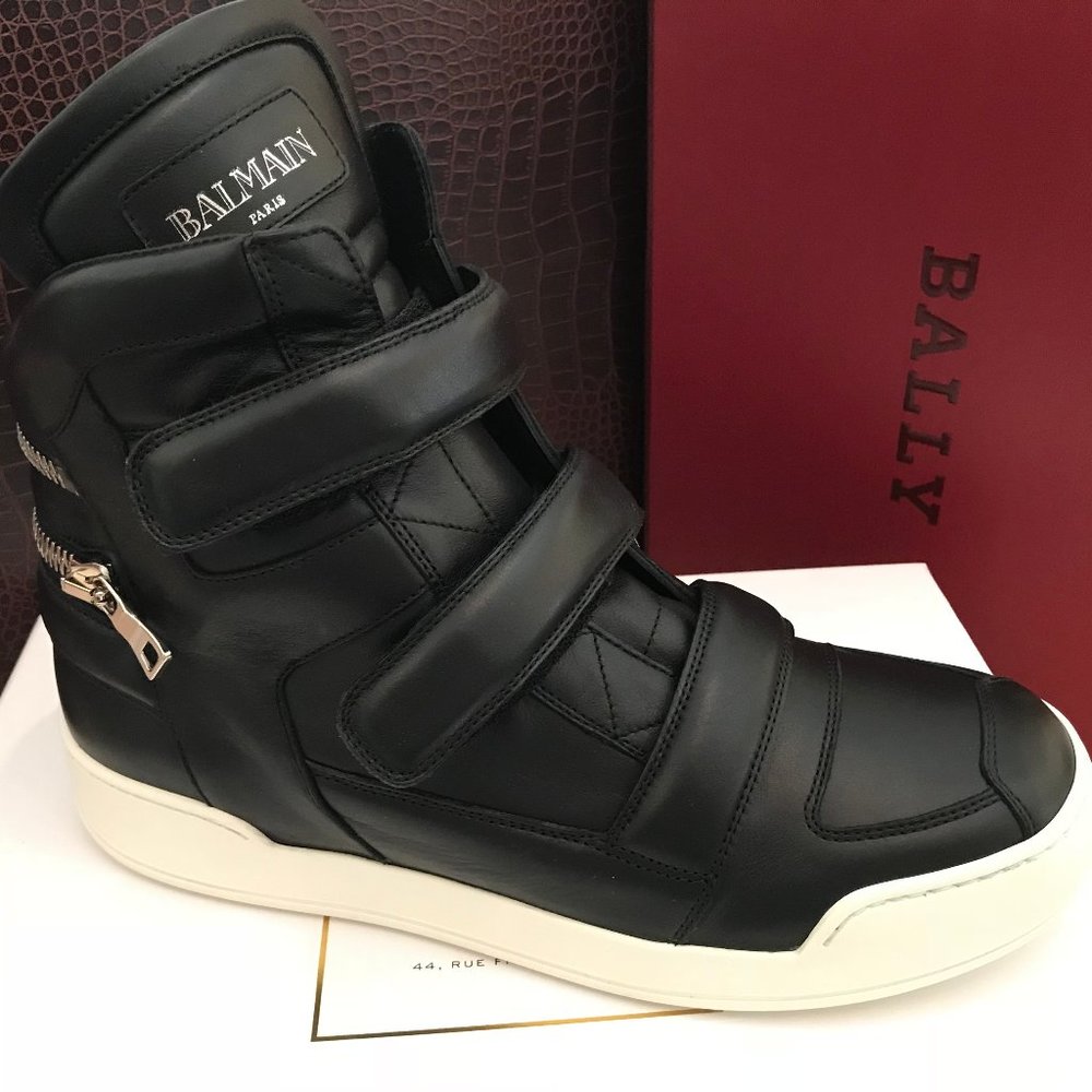 Balmain Baskets Scratch Homme Leather Mens Sneaker